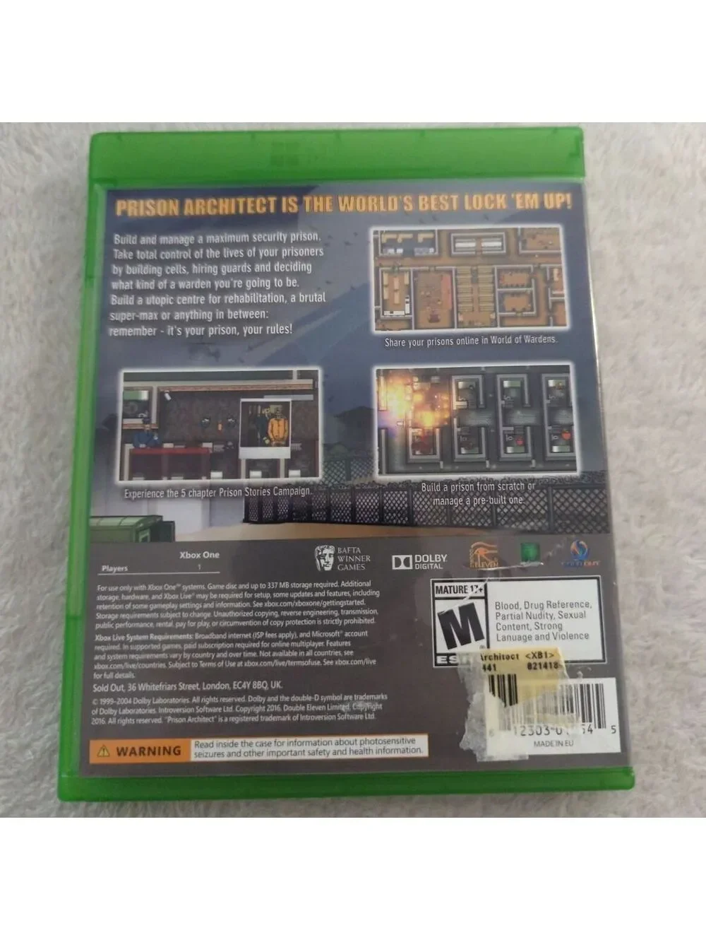 Prison Architect Xbox One Game - Tested and Working